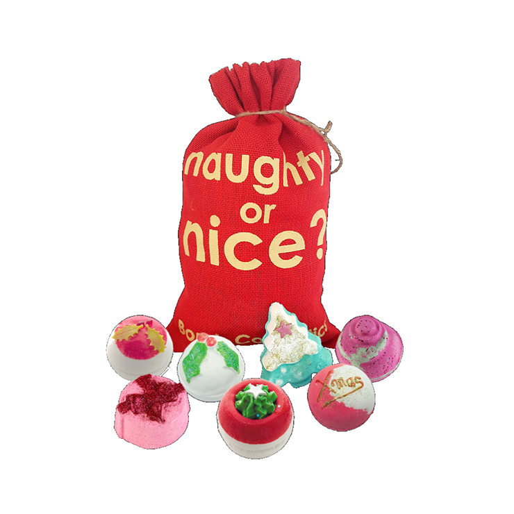 Zestaw upominkowy worek Św. Mikołaja BYŁEŚ GRZECZNY? Naughty or Nice Bomb Cosmetics