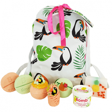 Zestaw kosmetyków w bawełnianej torbie TOUCAN PLAY AT THAT GAME Bomb Cosmetics