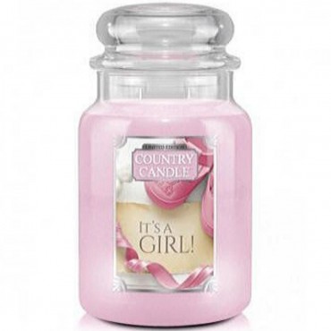 Duża świeca It's a Girl Country Candle