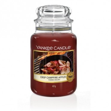 Duża świeca Crisp Campfire Apples Yankee Candle