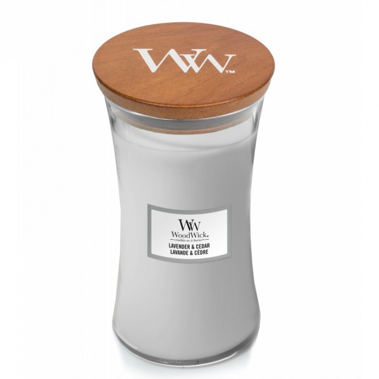 Duża Świeca Lavender & Cedar WoodWick