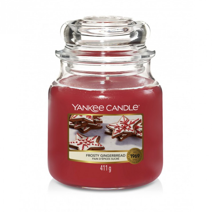 Średnia świeca Frosty Gingerbread Yankee Candle Średnia świeca Frosty Gingerbread Yankee Candle