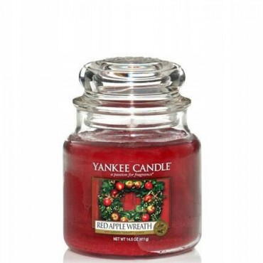 Średnia świeca Red Apple Wreath Yankee Candle