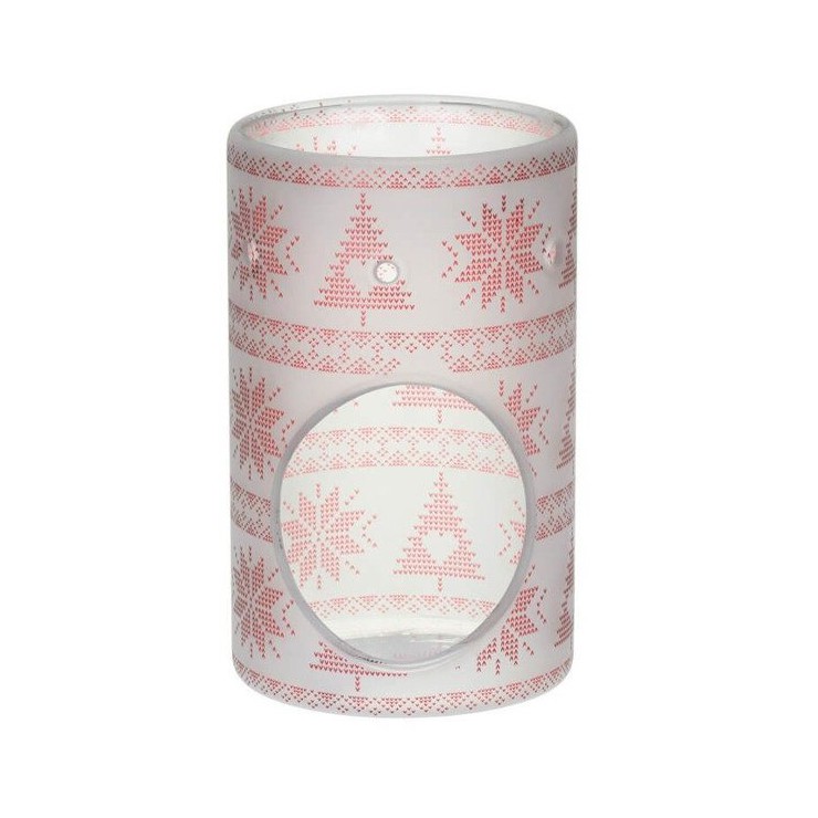 Red Nordic Frosted Glass kominek do wosków Yankee Candle