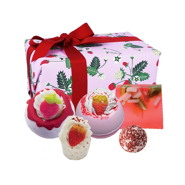 Zestaw upominkowy Strawberry Feels Forever Bomb Cosmetics