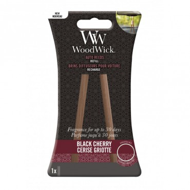 Pałeczki zapachowe do samochodu uzupełniacz Black Cherry Woodwick