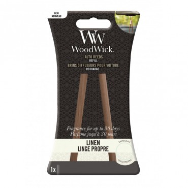 Pałeczki zapachowe do samochodu uzupełniacz Linen Woodwick