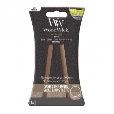 Pałeczki zapachowe do samochodu uzupełniacz Sand & Driftwood Woodwick