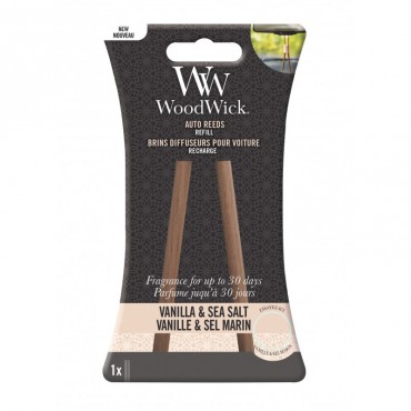 Pałeczki zapachowe do samochodu uzupełniacz Vanilla & Sea Salt Woodwick