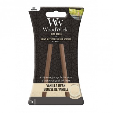 Pałeczki zapachowe do samochodu uzupełniacz Vanilla Bean Woodwick