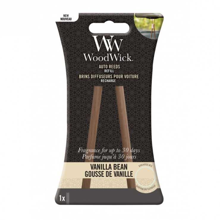 Pałeczki zapachowe do samochodu uzupełniacz Vanilla Bean Woodwick Pałeczki zapachowe do samochodu uzupełniacz Vanilla Bean Woodwick