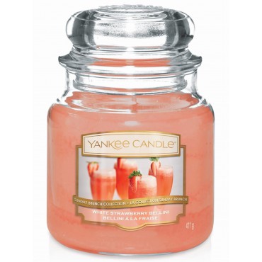 Średnia świeca White Strawberry Bellini Yankee Candle