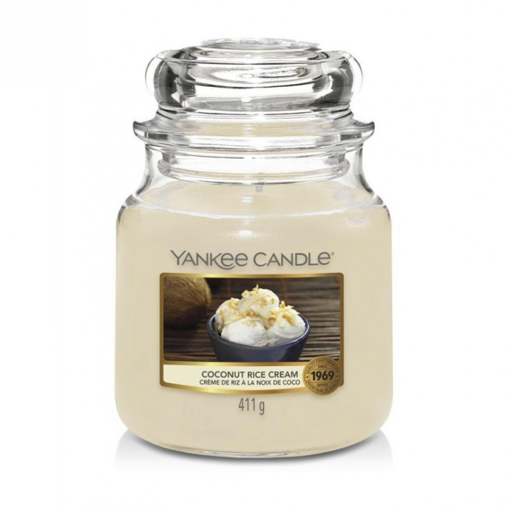 Średnia świeca Coconut Rice Cream Yankee Candle Średnia świeca Coconut Rice Cream Yankee Candle