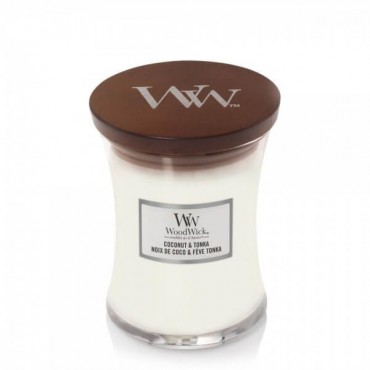 Średnia świeca Coconut & Tonka Woodwick